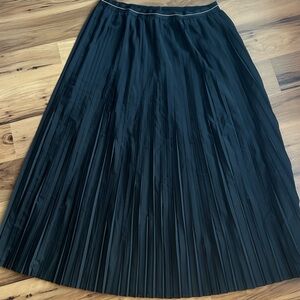 Aerie Black A-Line Pleated Skirt